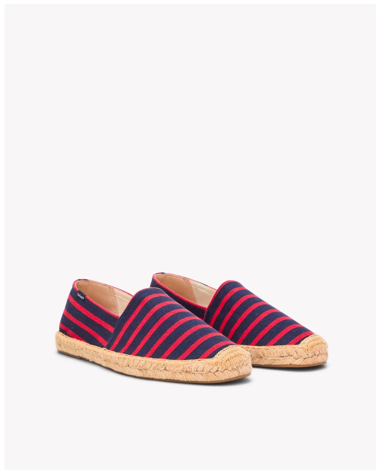 The Original Espadrille - Classic Stripes - Dark Navy / Red - Men's - Men's Espadrilles - Dark Navy / Red - Soludos - 