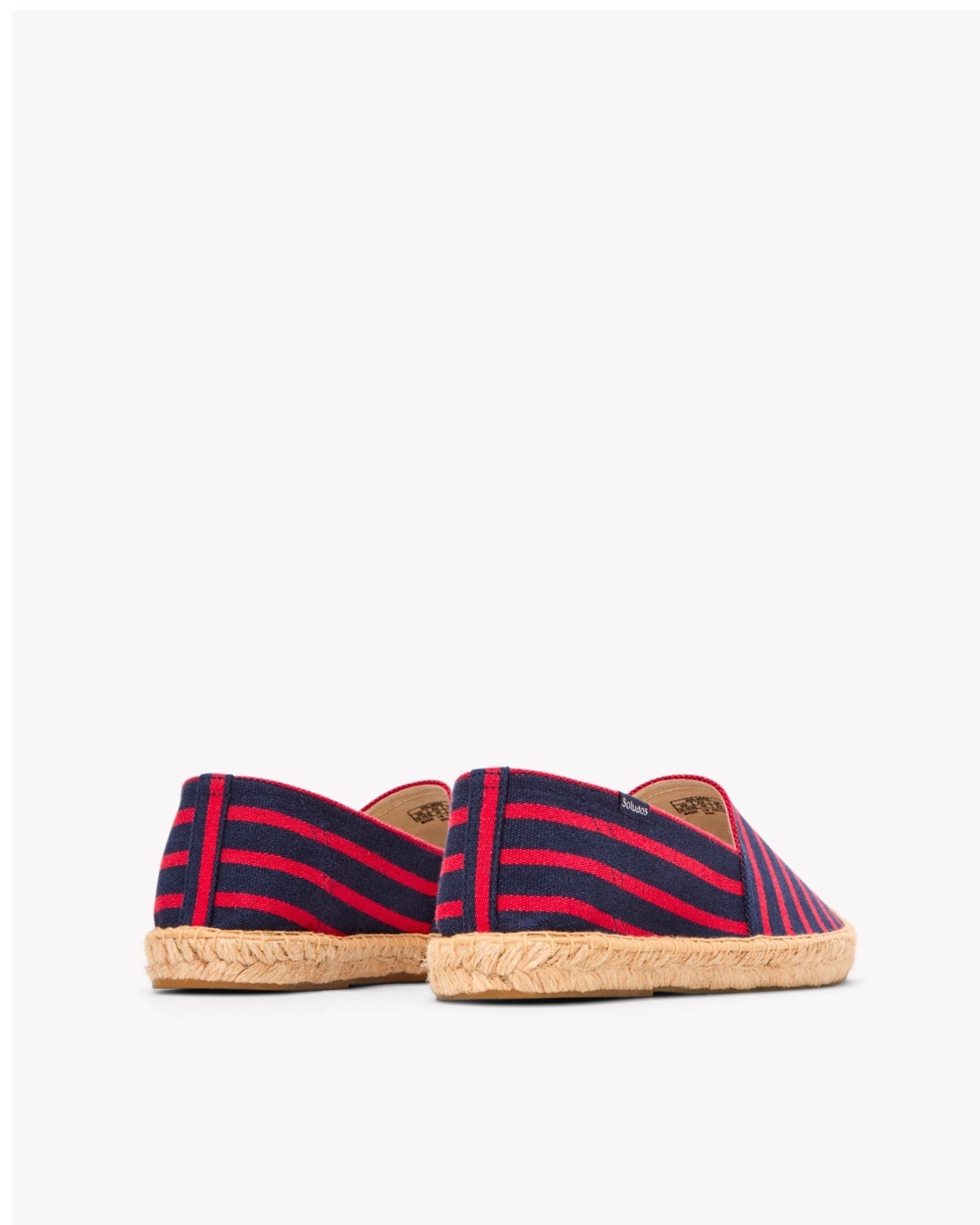 The Original Espadrille - Classic Stripes - Dark Navy / Red - Men's - Men's Espadrilles - Dark Navy / Red - Soludos - 