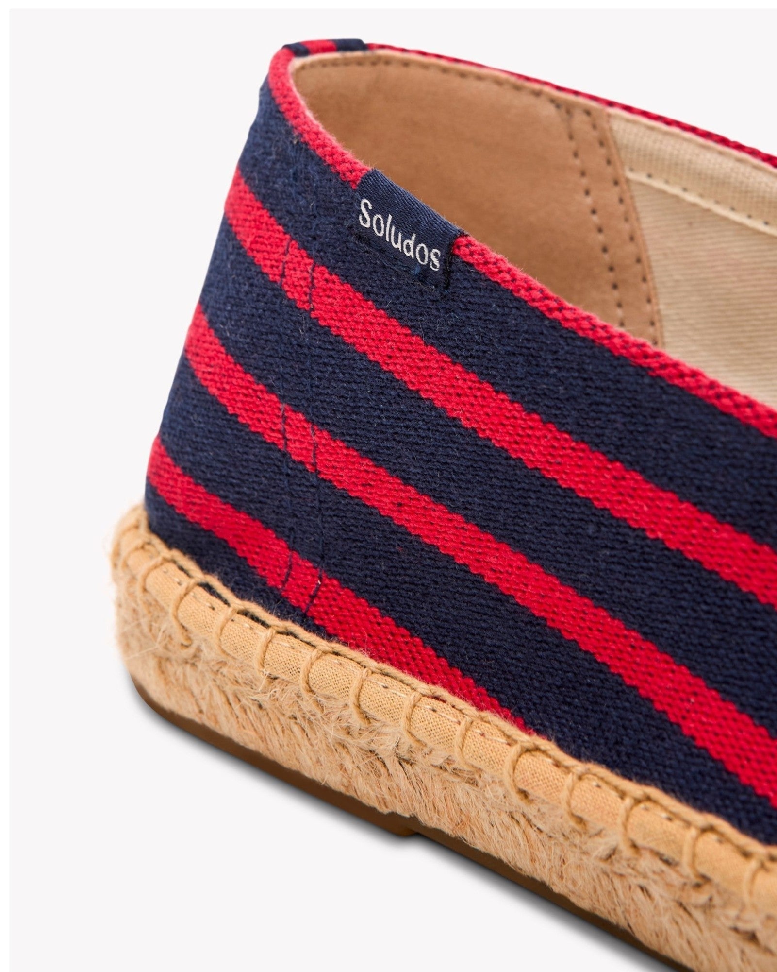 The Original Espadrille - Classic Stripes - Dark Navy / Red - Men's - Men's Espadrilles - Dark Navy / Red - Soludos - 