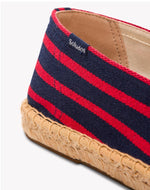 The Original Espadrille - Classic Stripes - Dark Navy / Red - Men's - Men's Espadrilles - Dark Navy / Red - Soludos - 