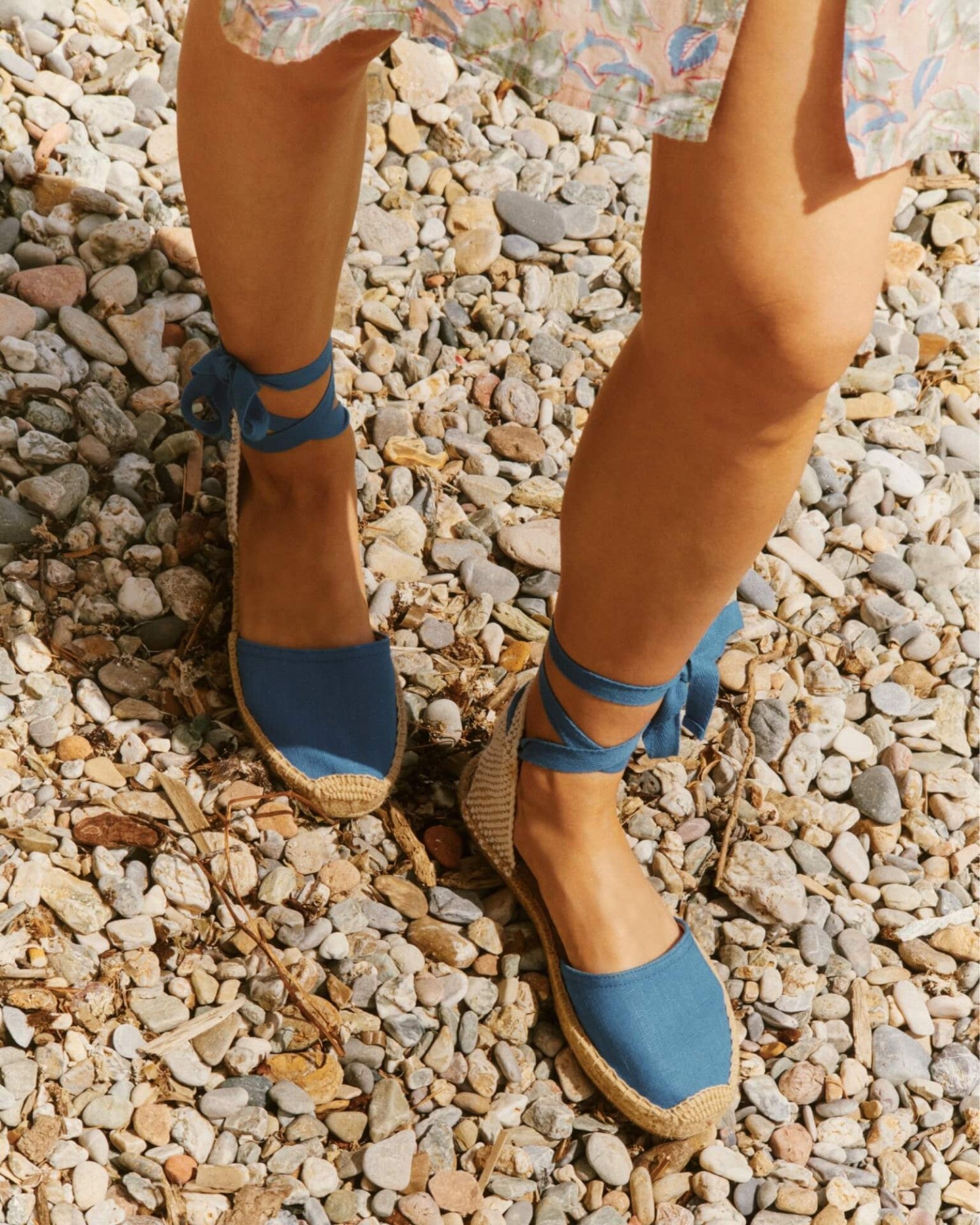 The Lauren Lace Up - Seasonal - French Blue - Women's - Women's Espadrilles - French Blue - Soludos - 